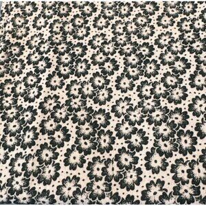 Green & Cream Floral Cotton Fat Quarter 18"x22" Quilting Sewing Fabric Vintage P